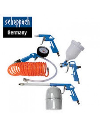 Zestaw osprzętu pneumatycznego Scheppach 5-częściowy