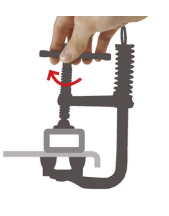 MSZ 140- Magnetyczny ścisk śrubowy z szybkozłączką sprężynową i magnetycznym mocowaniem typu V-clamp
