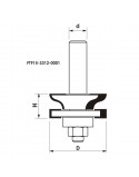 Frez kształtowy CNC PREMIUM D 41xH 25,4xd 12 profil poprzeczny do ramek drzwi meblowych z łożyskiem dolnym