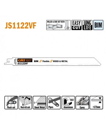 JS1122VF-5 Piła szablasta L   225 I   205 H   19 K   0,90 TS   1,8-2,6