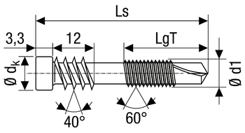 WKRĘT DO DESKI TARASOWEJ SPAX D FEX, ŚR. 5,0 MM, GŁÓWKA CYLINDRYCZNA, GNIAZDO TX 25, GWINT DOCIĄGAJĄCY, SZPIC NAWIERCAJĄCY, POWŁOKA DELTA-SEAL, DREWNO MIĘKKIE, 100 SZTUK