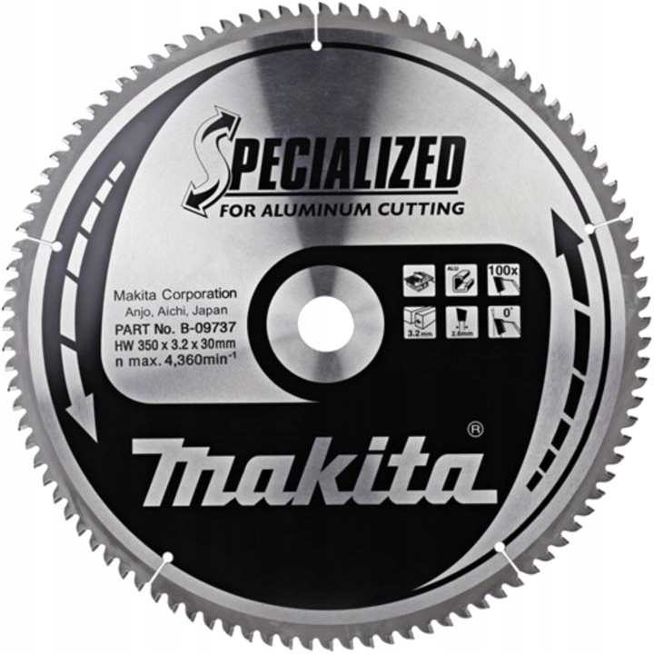 Makita tarcza DO aluminium 350 X 30 100z B-09737