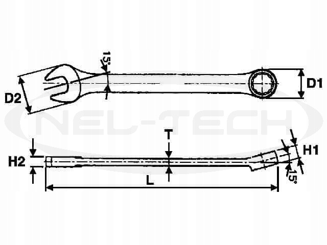 Klucz płasko-oczkowy 41 mm TengTools