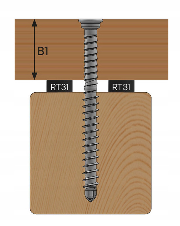Wkręty do drewna tarasowe Reisser RT5 nierdzewne A2 5,5x60 do deska kompozyt pełna