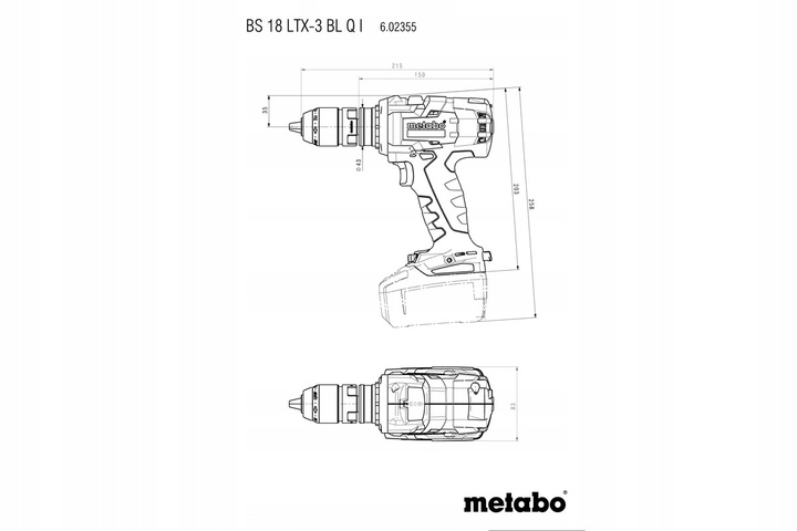 Wkrętarka Metabo zasilanie akumulatorowe 18 V 4007430313485