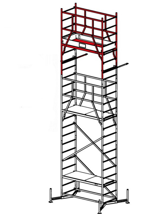 Druga kondygnacja rusztowania ClimTec - wys. robocza 7 m - Nowa Norma