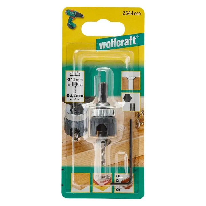 Wiertło z pogłębiaczem pod wkręty 3,2x12mm WOLFCRAFT