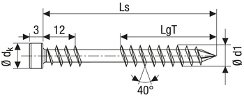 WKRĘT DO DESKI TARASOWEJ SPAX D, ŚR. 5,0 MM, GŁÓWKA CYLINDRYCZNA, GNIAZDO T-STAR PLUS TX 25, GWINT DOCIĄGAJĄCY, SZPIC CUT, AUSTENITYCZNA STAL NIERDZEWNA A2, 500 SZTUK