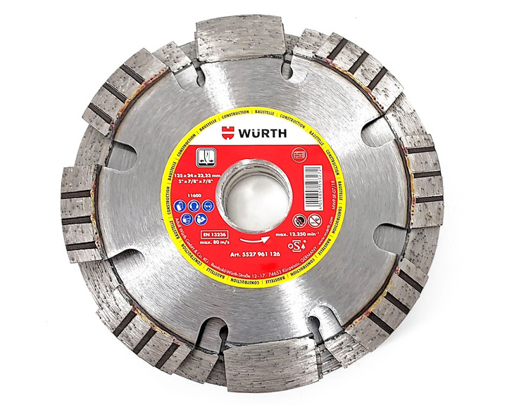 Tarcza tnąca diamentowa do bruzdownicy Wurth 125x22,2 mm