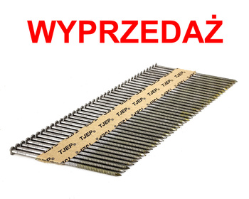 Gwoździe pierścieniowe czarne łączone papierem TJEP GR 3,1x90 mm 3000 sztuk