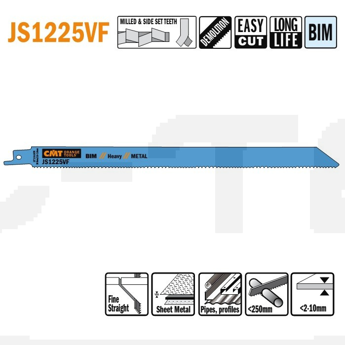 JS1225VF-5 Piła szablasta L   300 I   280 H   19 K   1,25 TS   1,8-2,6