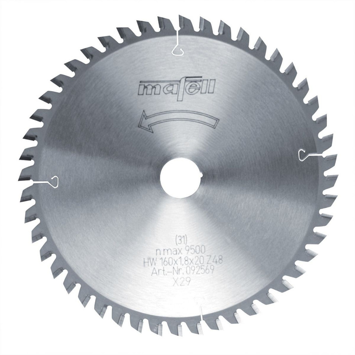 Tarcza pilarska HM 160x1,2/1,8x20 mm, Z 48 FZ/TZ