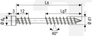 WKRĘT DO DESKI TARASOWEJ SPAX D, ŚR. 5,0 MM, GŁÓWKA CYLINDRYCZNA, GNIAZDO T-STAR PLUS TX 25, GWINT DOCIĄGAJĄCY, SZPIC CUT, AUSTENITYCZNA STAL NIERDZEWNA A2, 200 SZTUK