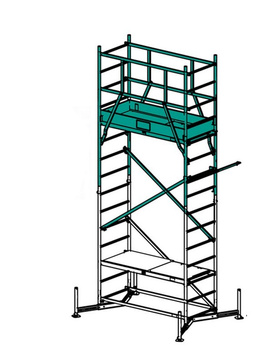 Pierwsza kondygnacja rusztowania ClimTec - wys. robocza 5 m - Nowa Norma