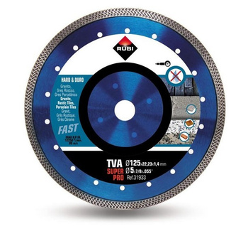 Tarcza diamentowa do materiałów twardych, obrzeże TURBO VIPER-TVA 125 SUPERPRO